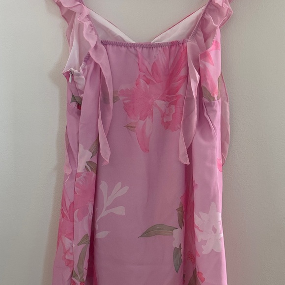 Pink Floral Ruffle Strap Top - Picture 8 of 16